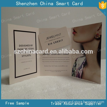 personalized package PVC gift card with OEM card backer, discount gift card for VIP